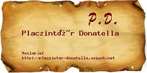 Placzintár Donatella névjegykártya
